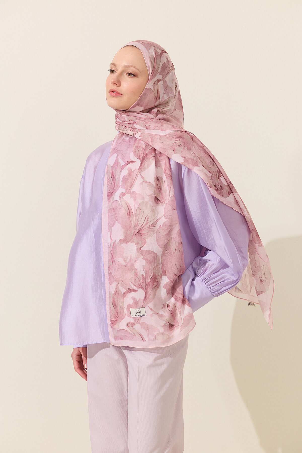 Matcha Rami Şal - Pembe - Camellia Scarfs