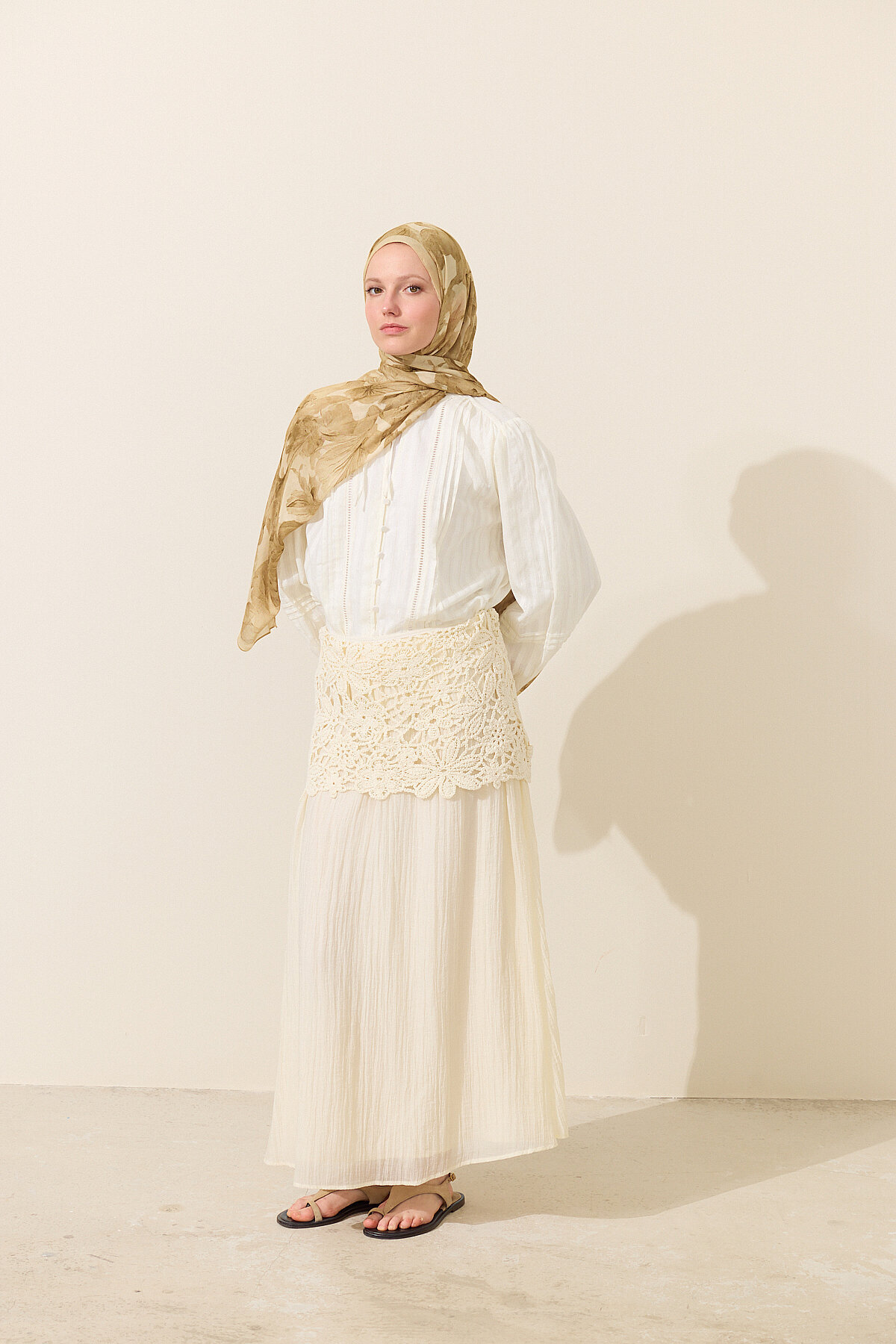 Matcha Rami Şal - Tereyağ Sarısı - Camellia Scarfs (1)