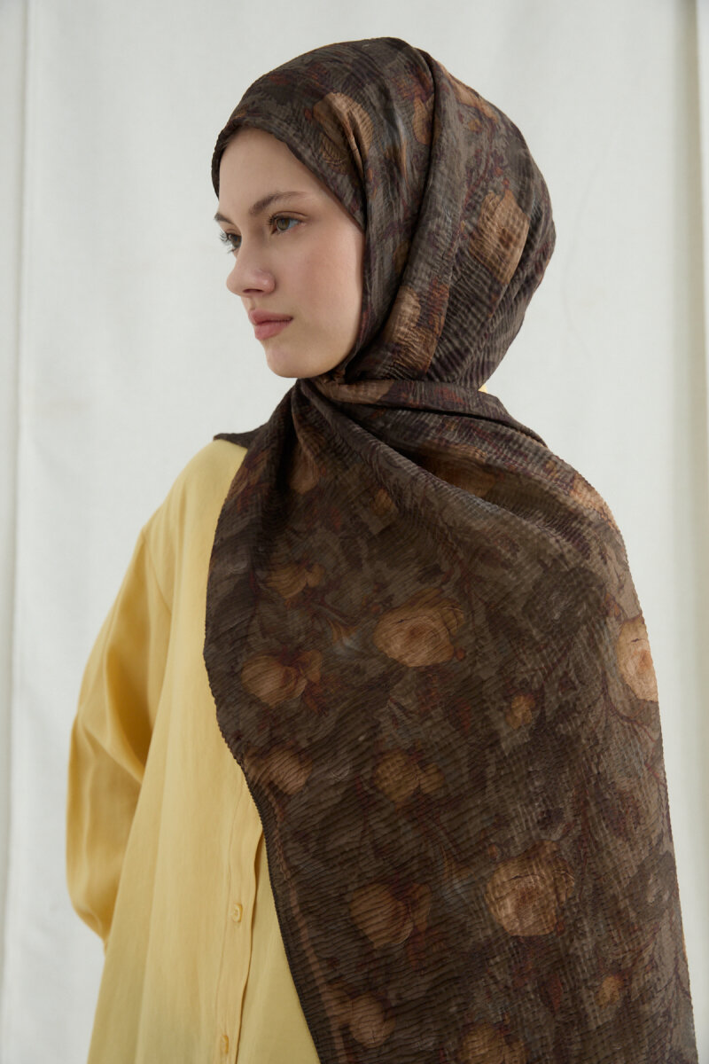 Merry Müslin Şal - Haki - 4