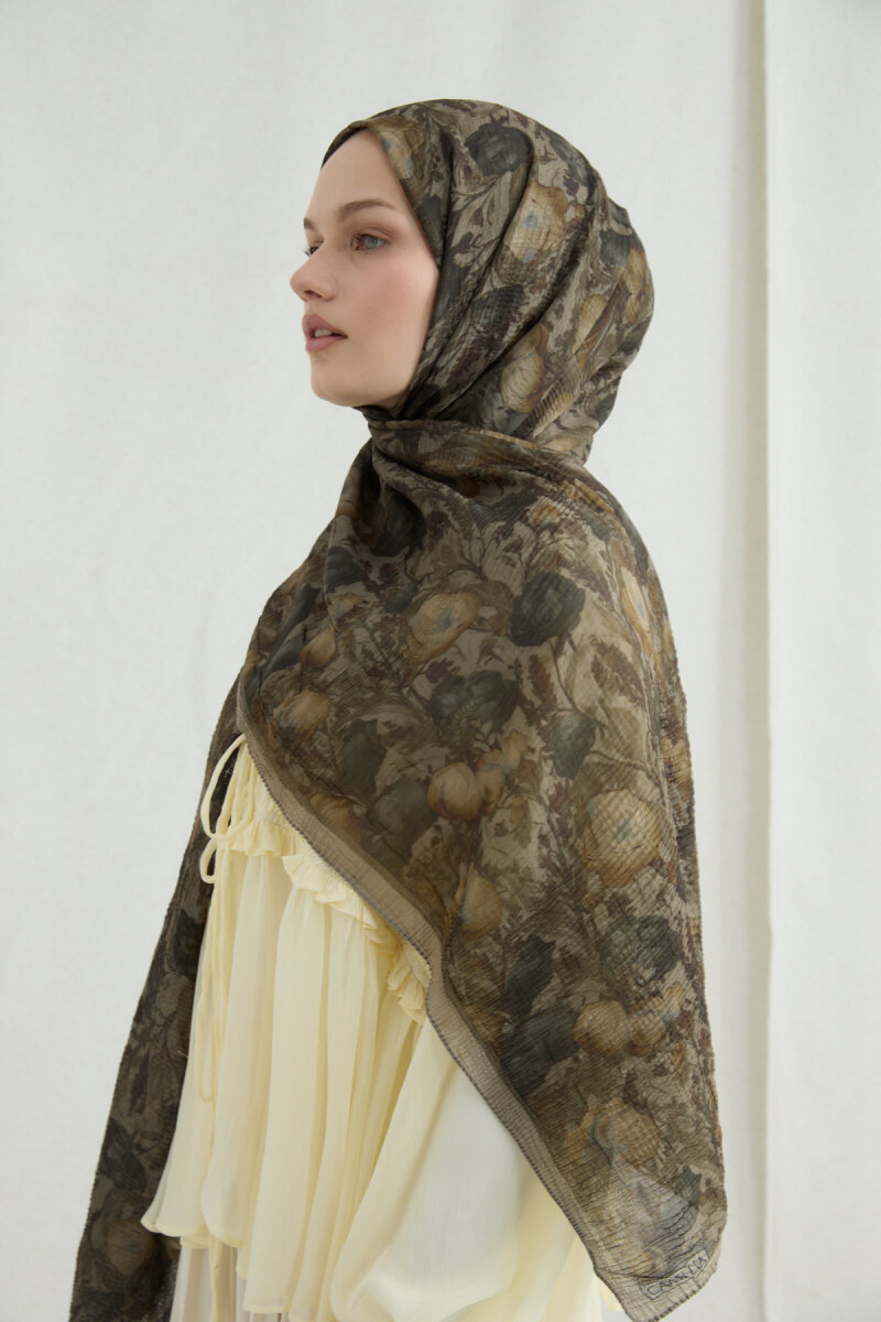 Merry Müslin Şal - Yeşil - 2