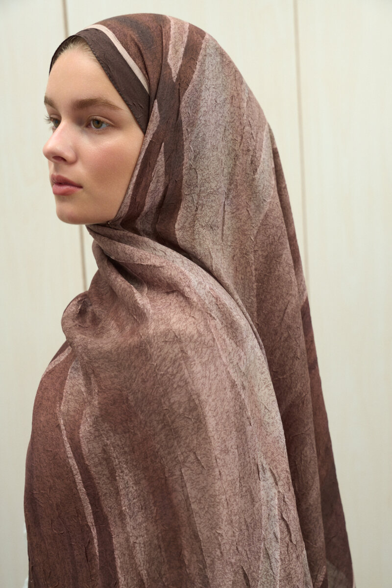 Meyus Kraş Şal - Kahve - 3