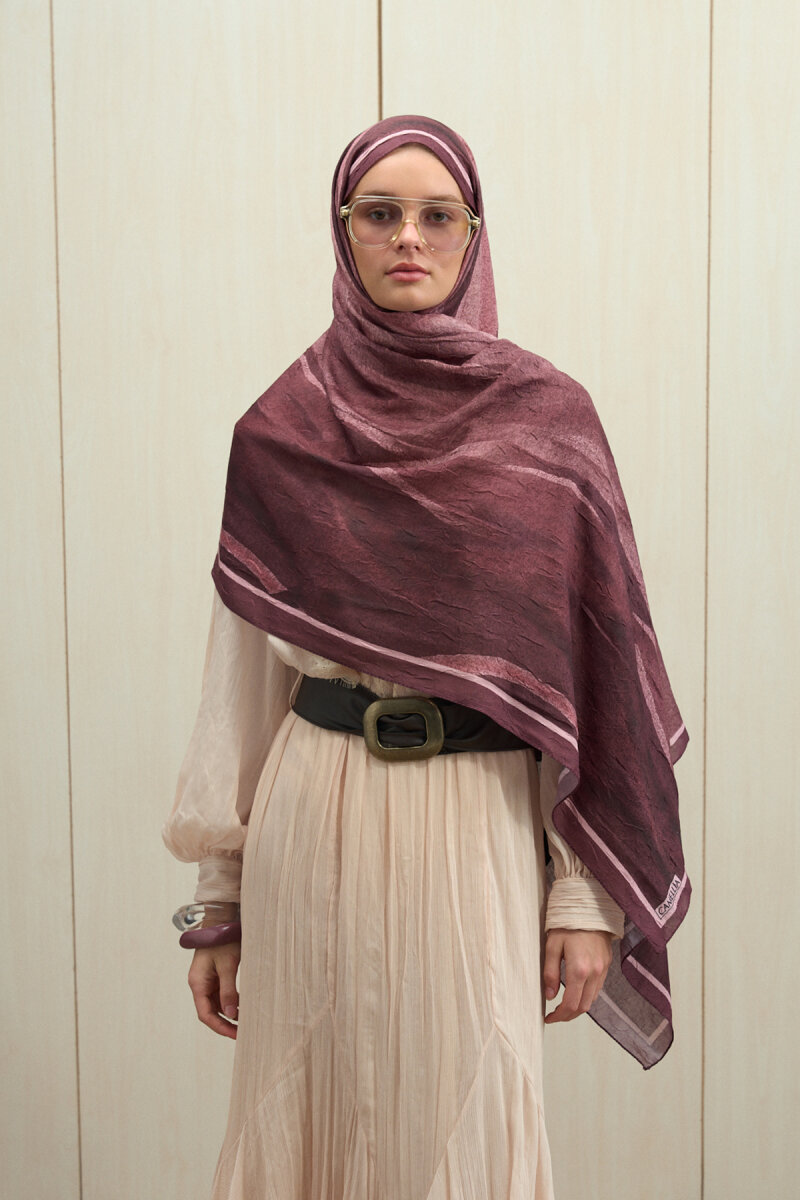 Meyus Kraş Şal - Mürdüm - 1