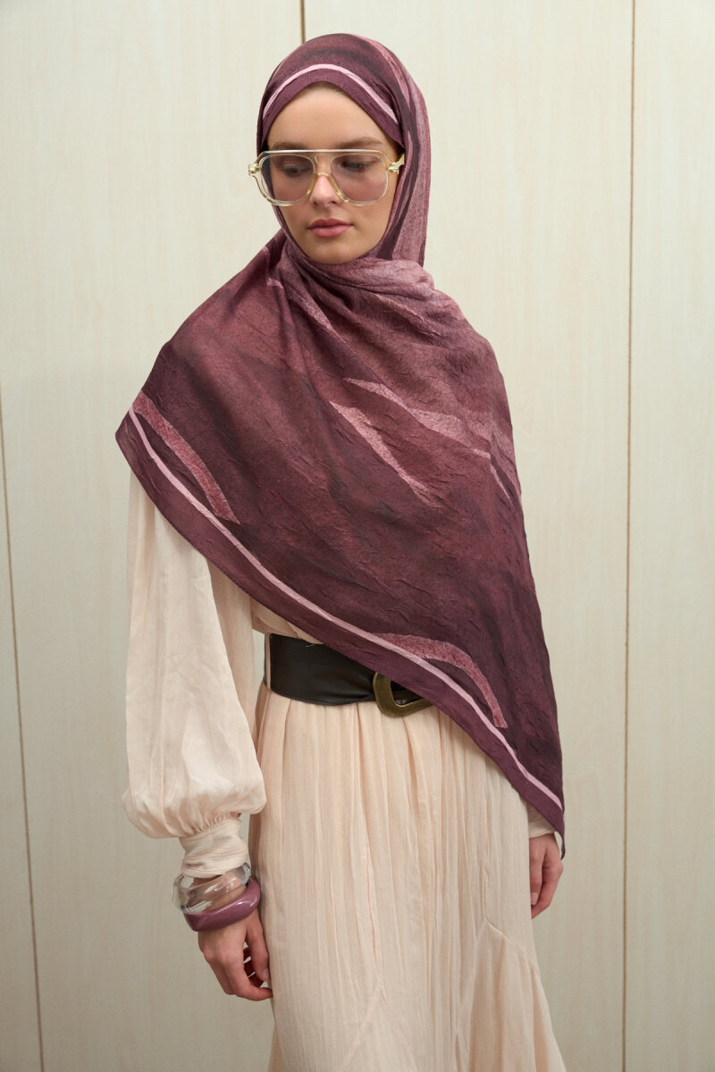 Meyus Kraş Şal - Mürdüm - 2