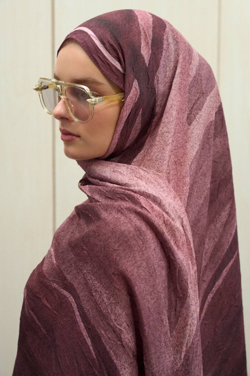 Meyus Kraş Şal - Mürdüm - 3