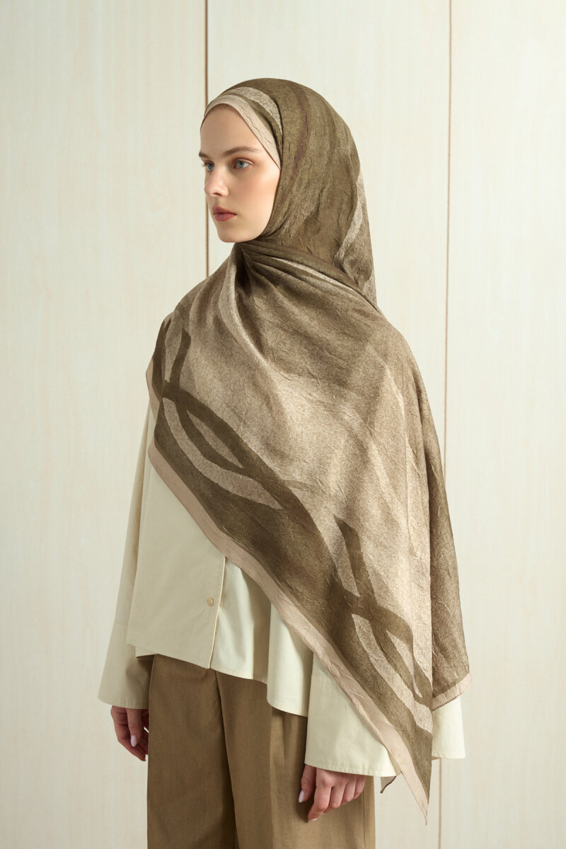 Meyus Kraş Şal - Olive - 1