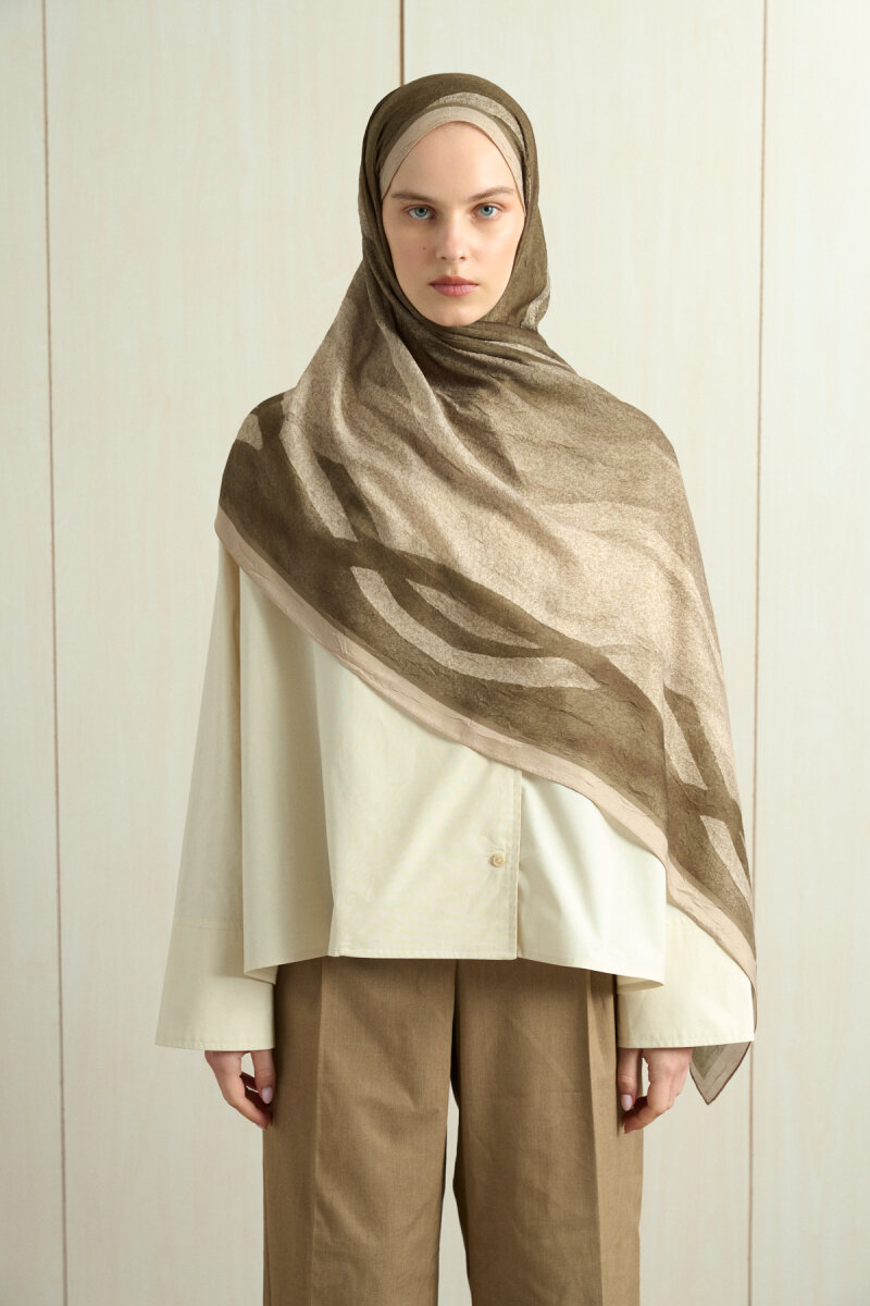 Meyus Kraş Şal - Olive - 2