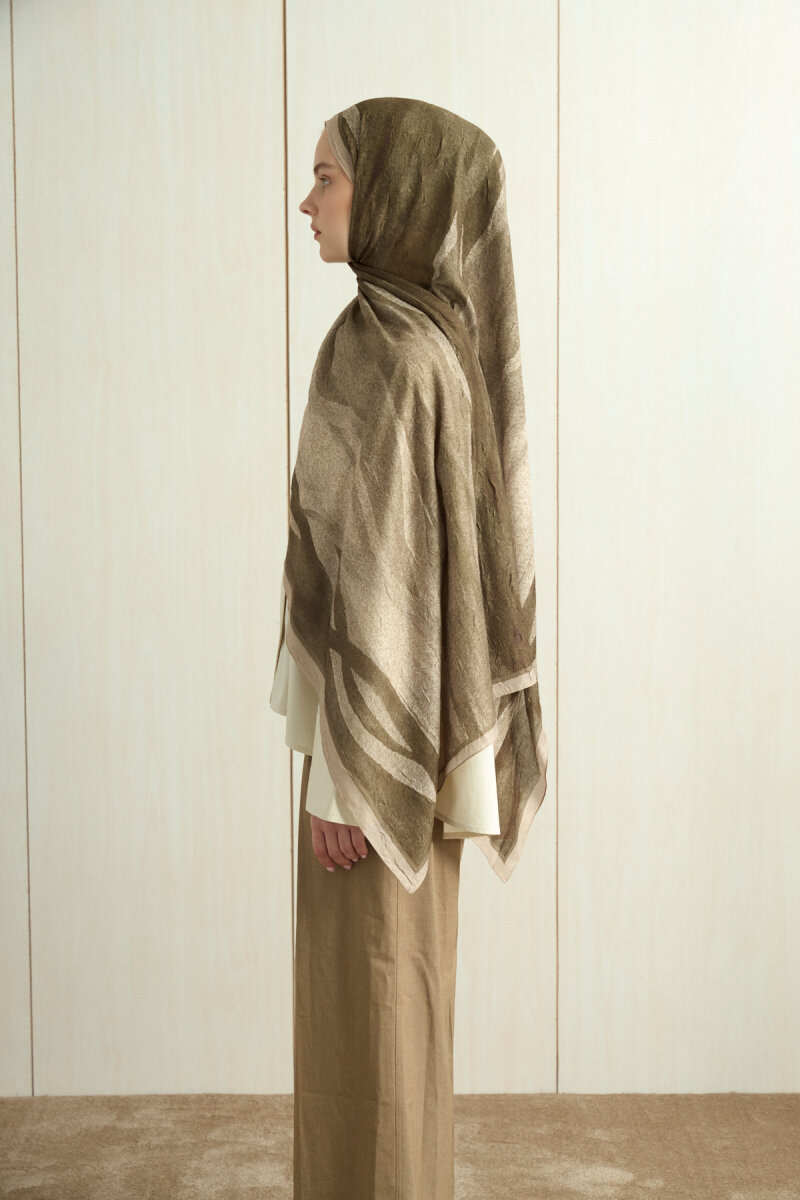 Meyus Kraş Şal - Olive - 3
