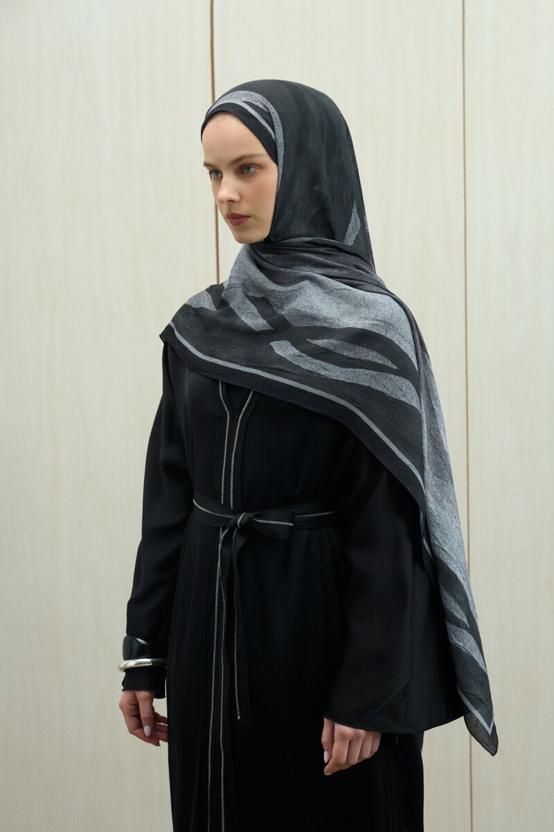 Meyus Kraş Şal - Siyah - 1