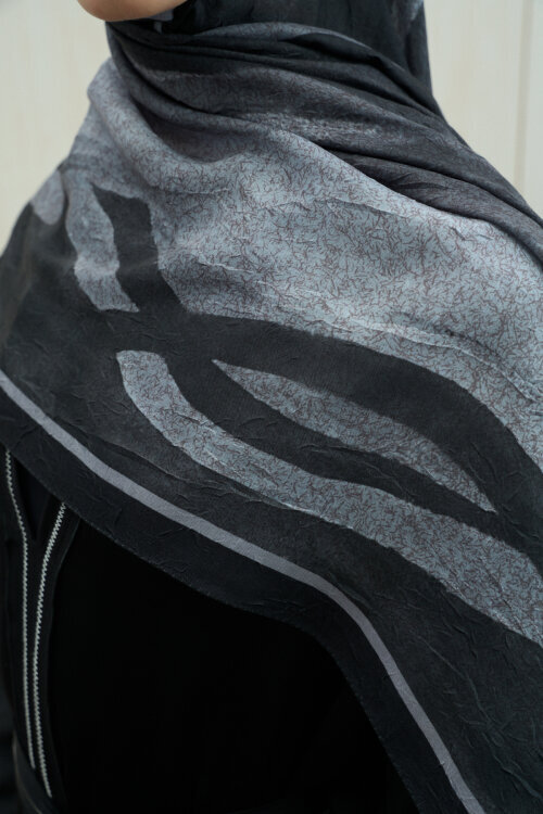 Meyus Kraş Şal - Siyah - Camellia Scarfs (1)