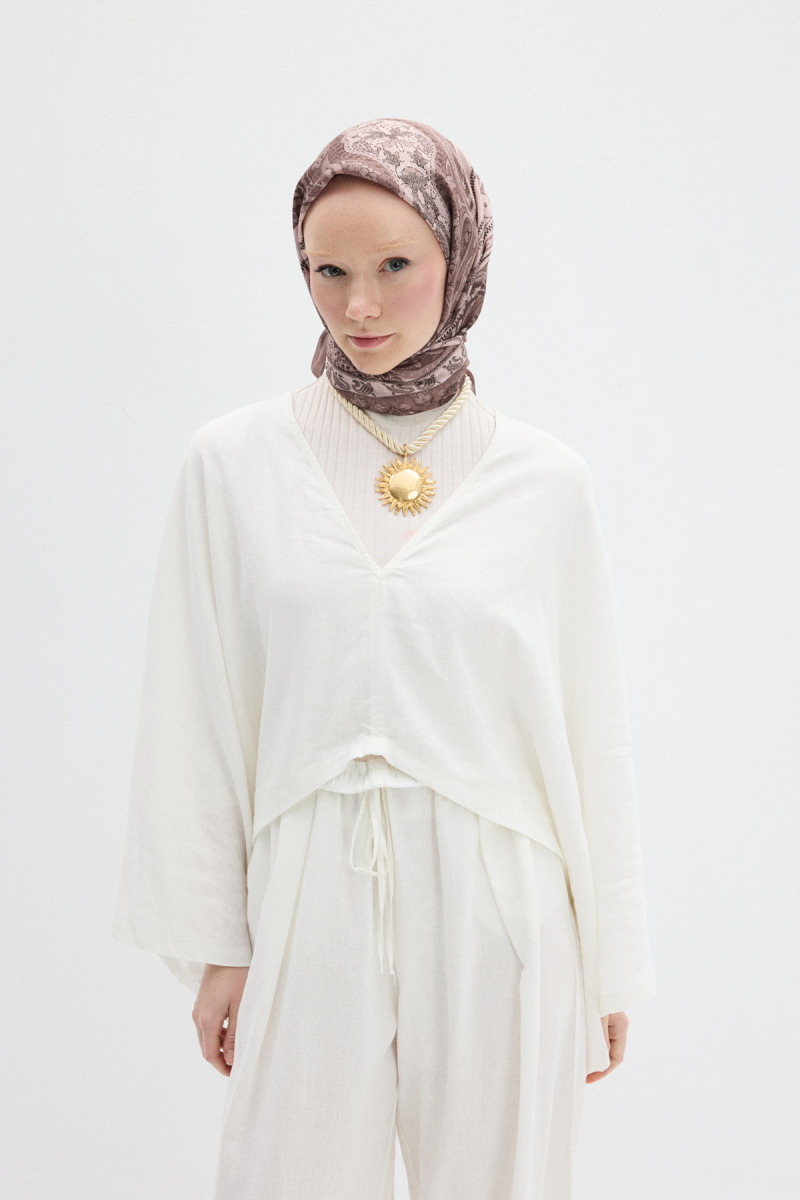 Milano Desen Soft Eşarp - Vizon - 2