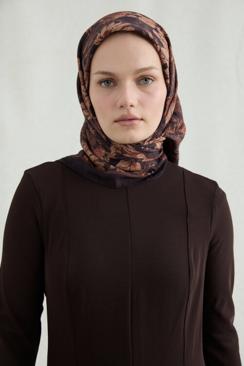 Mona Pamuk Viskon Eşarp - Vişne - Camellia Scarfs (1)