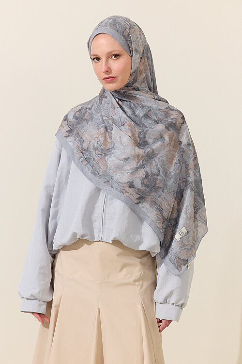 Monaco Kraş Şal - Gri 