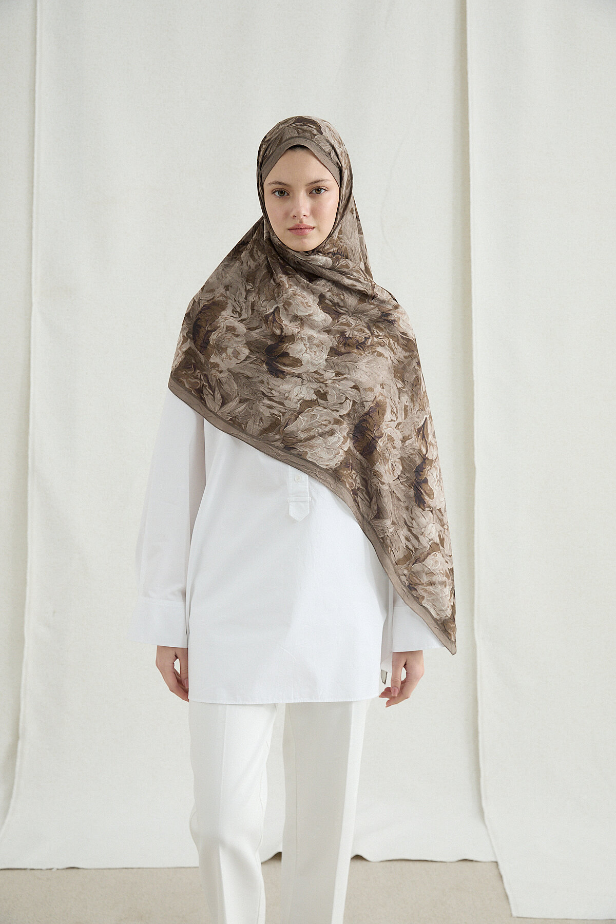 Monaco Kraş Şal - Kum - Camellia Scarfs
