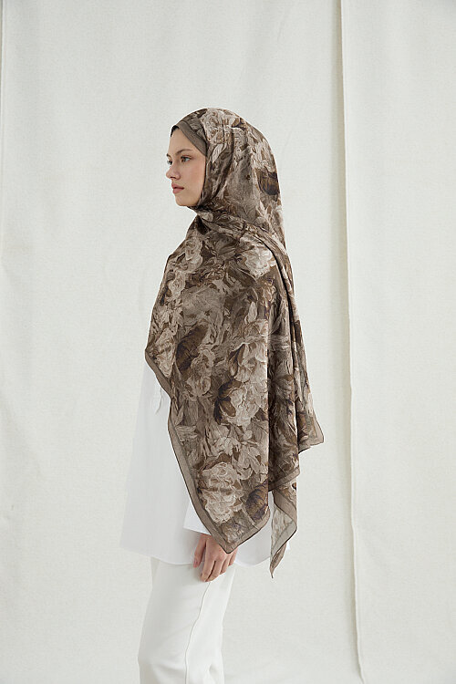 Monaco Kraş Şal - Kum - Camellia Scarfs (1)