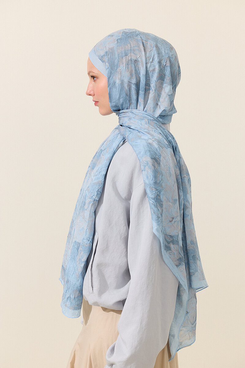 Monaco Kraş Şal-Mavi - 3