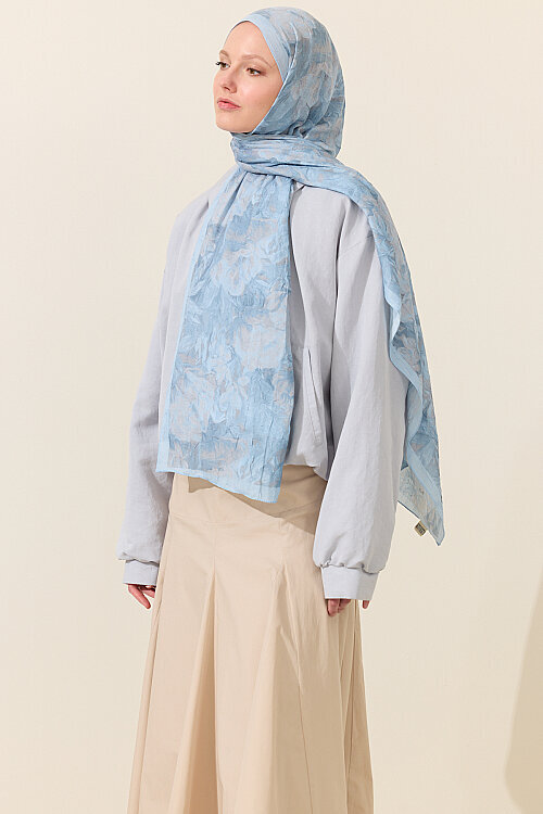 Monaco Kraş Şal-Mavi 