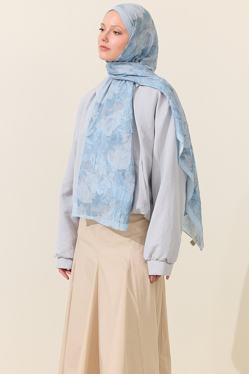 Monaco Kraş Şal-Mavi - 1