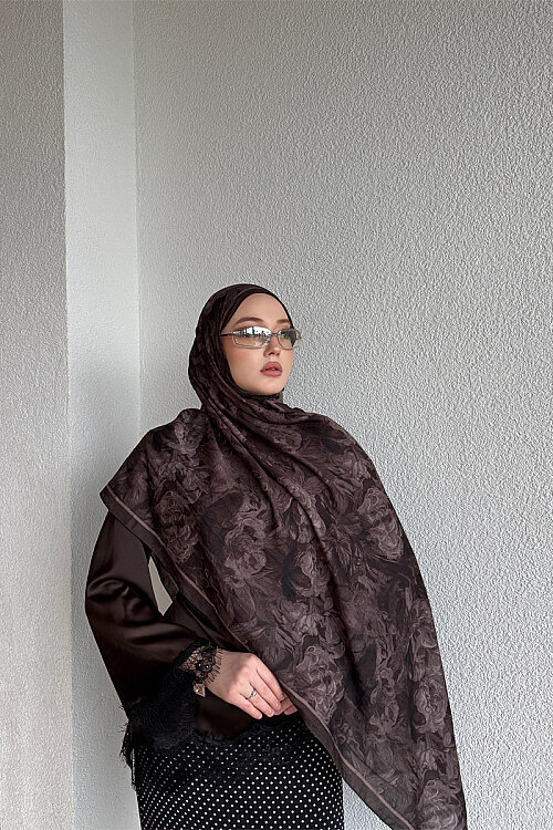 Monaco Kraş Şal-Mocha - Camellia Scarfs (1)