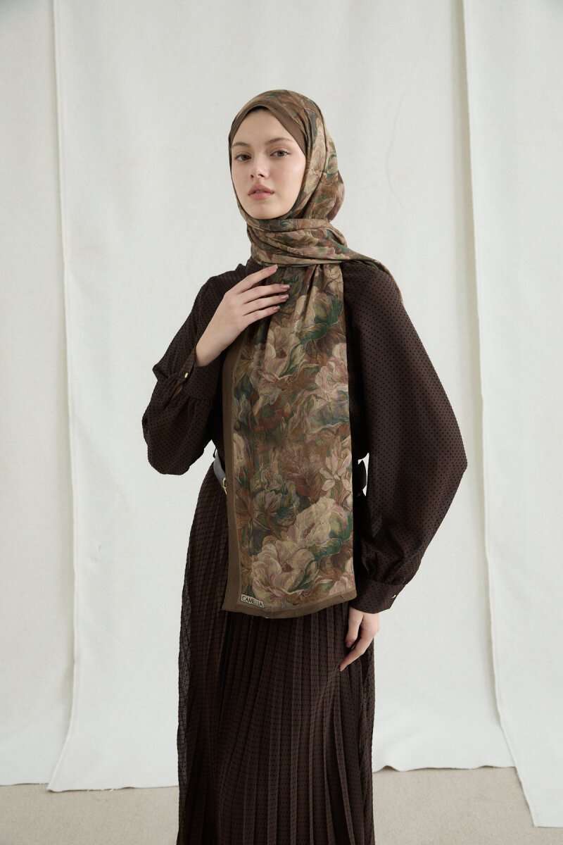 Monaco Kraş Şal - Olive - 4