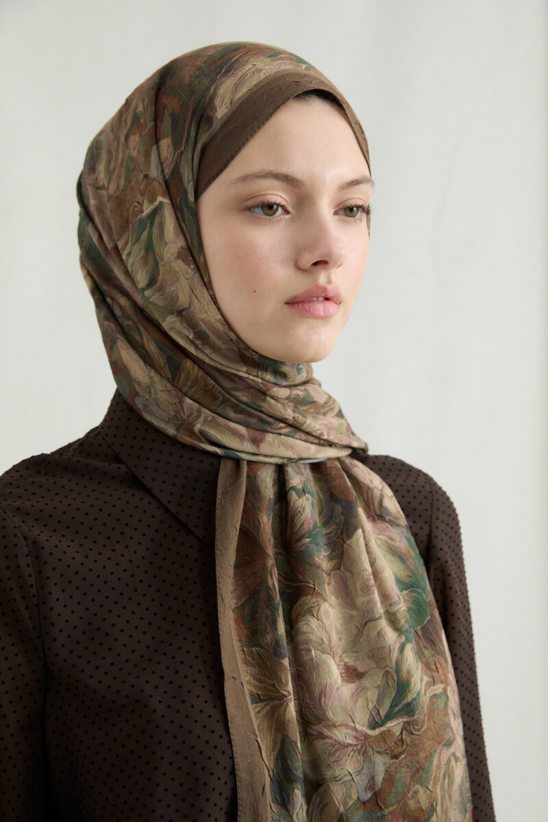 Monaco Kraş Şal - Olive - 3