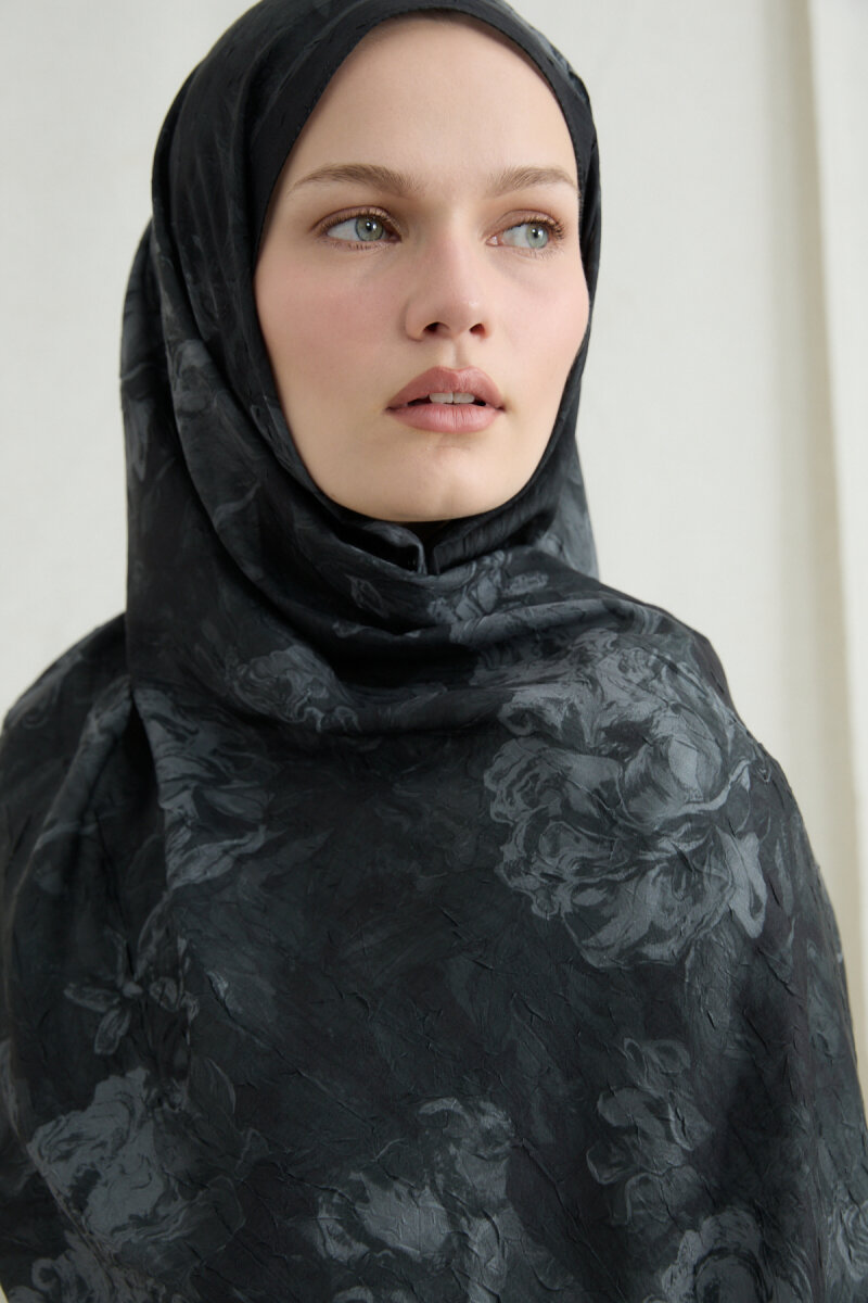 Monaco Kraş Şal - Siyah - 2