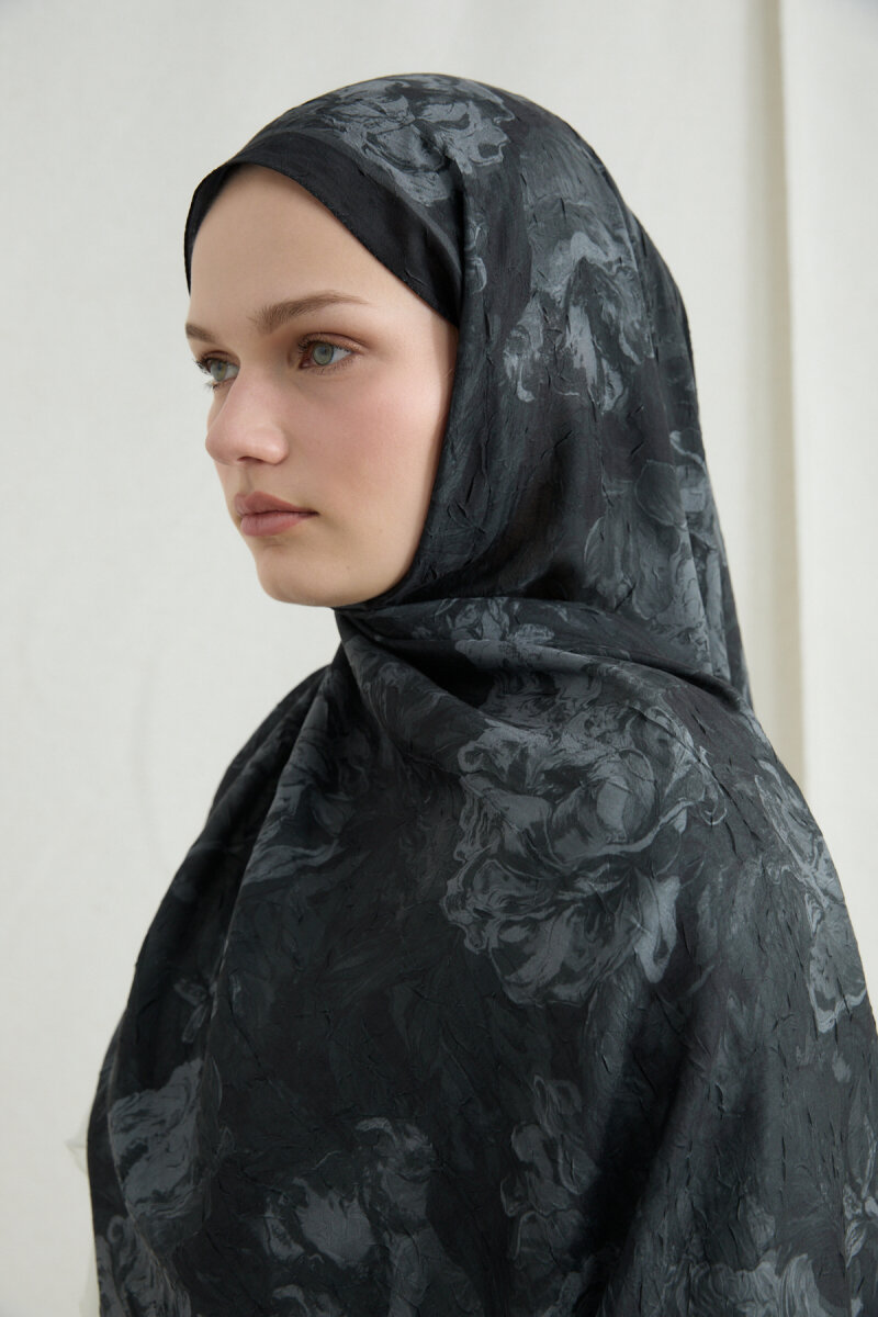 Monaco Kraş Şal - Siyah - 4