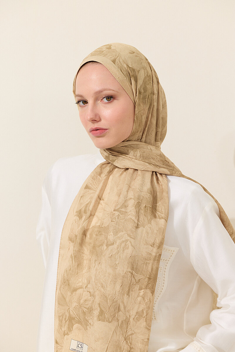 Monaco Kraş Şal - Tereyağ Sarısı - 3