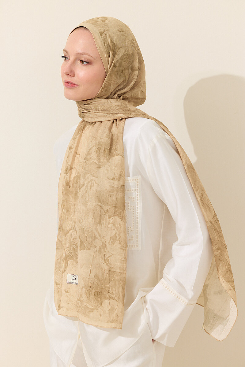 Monaco Kraş Şal - Tereyağ Sarısı - 1