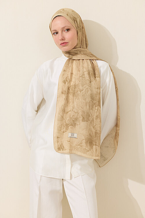 Monaco Kraş Şal - Tereyağ Sarısı - Camellia Scarfs (1)