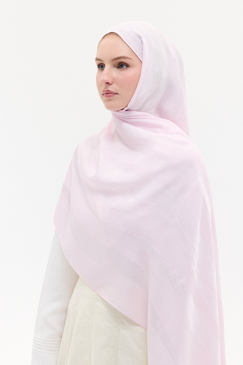 Naia Jakar Şal Şerit desen - Pembe - 2