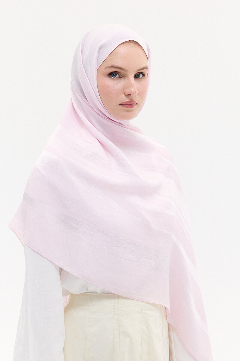 Naia Jakar Şal Şerit desen - Pembe - 3