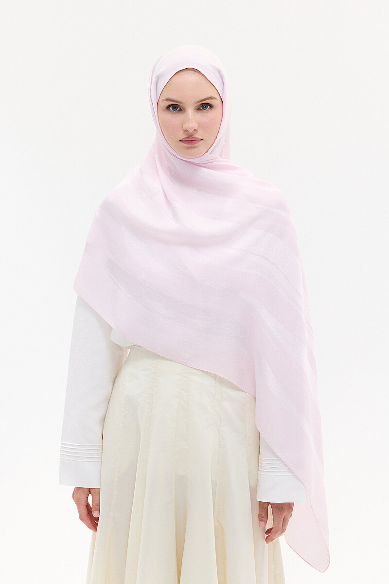 Naia Jakar Şal Şerit desen - Pembe - 1