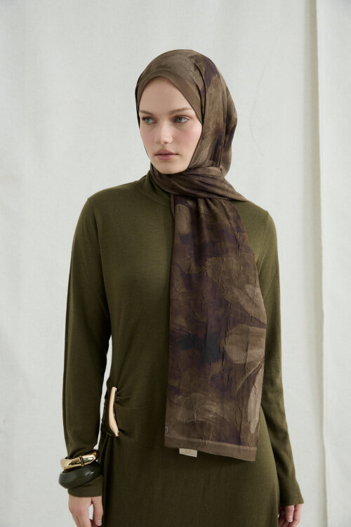 Nars Kraş Şal - Haki - Camellia Scarfs (1)