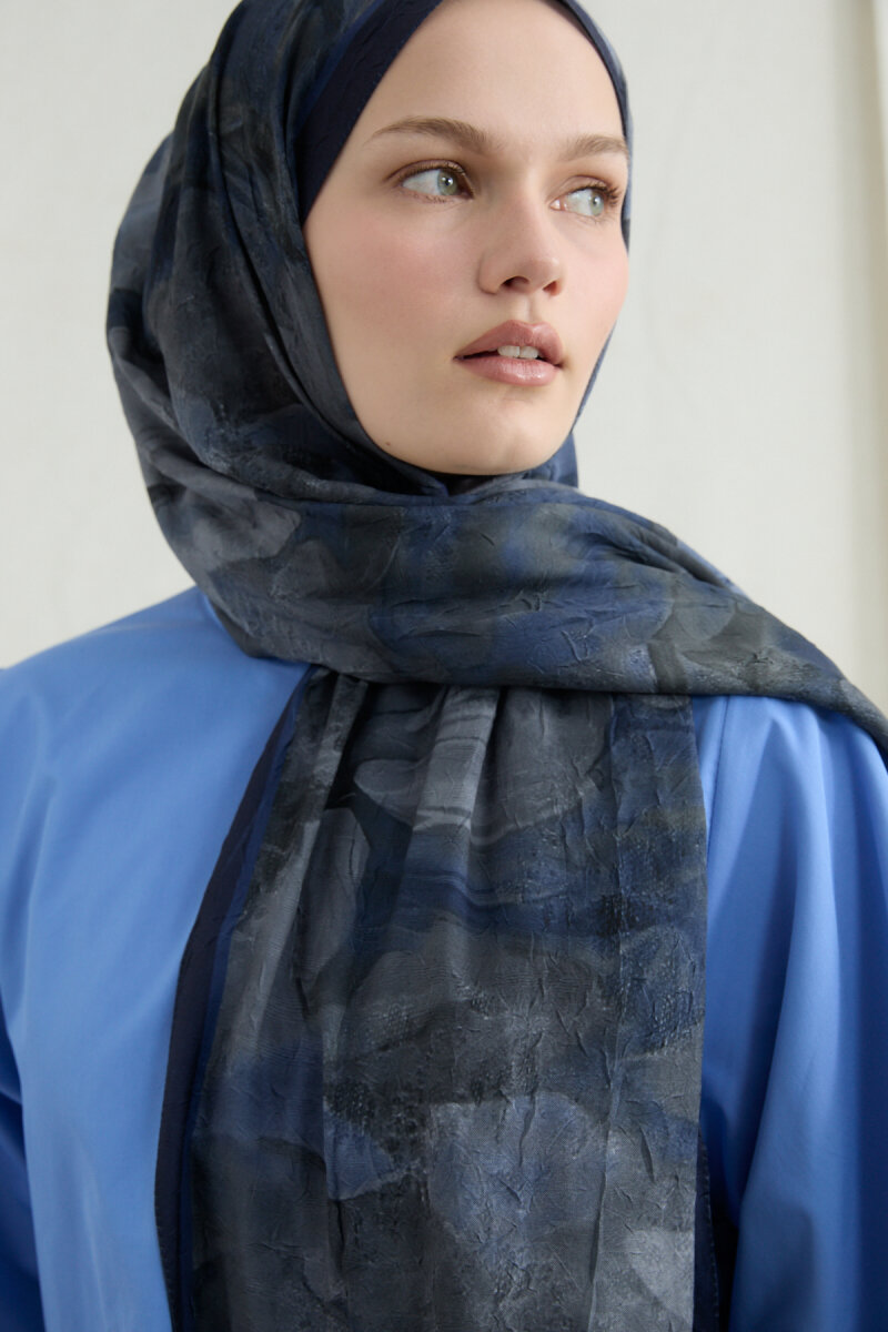 Nars Kraş Şal - Lacivert - 4