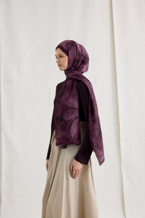 Nars Kraş Şal - Mürdüm - Camellia Scarfs (1)