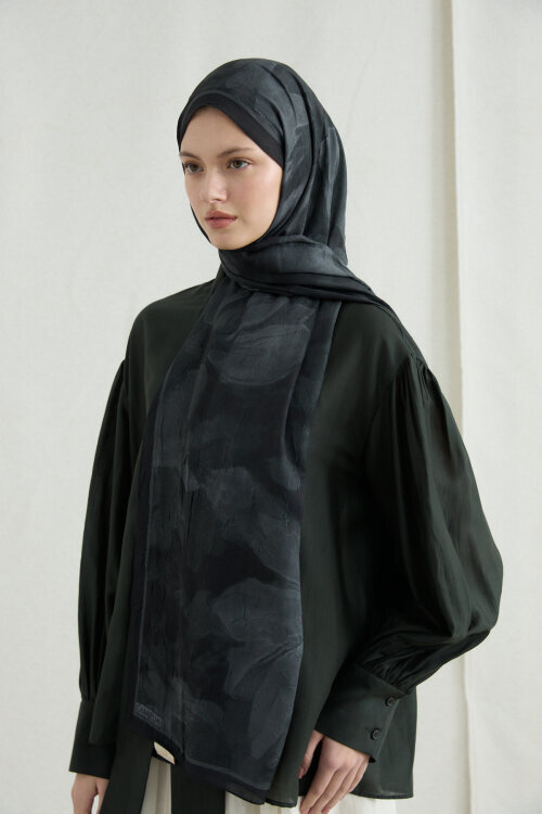 Nars Kraş Şal - Siyah - Camellia Scarfs (1)