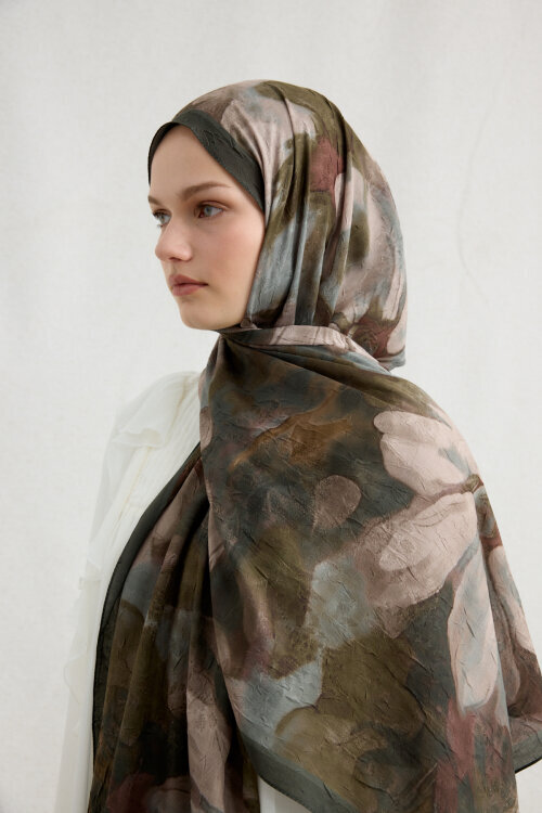 Nars Kraş Şal - Yeşil - Camellia Scarfs (1)