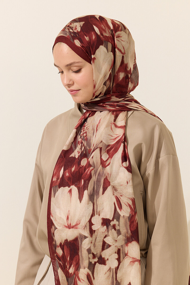 Noa Rami Şal - Bordo - 3