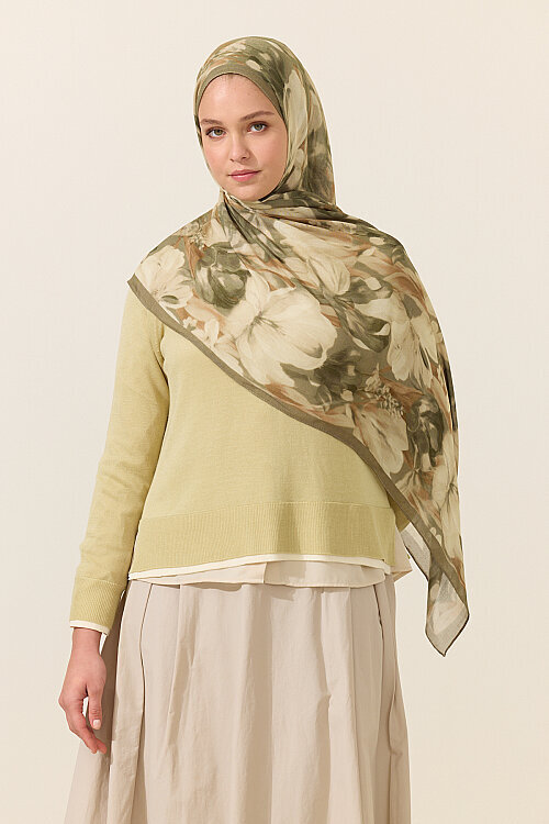 Noa Rami Şal - Yeşil - Camellia Scarfs
