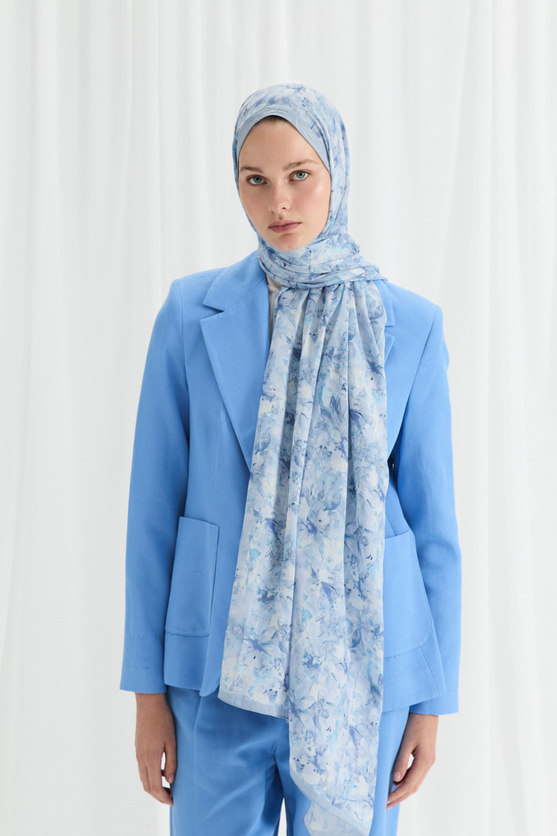 Olivia Kraş Şal - Bebe Mavisi - 1