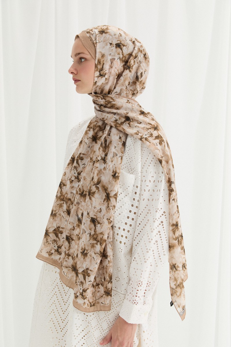 Olivia Kraş Şal - Kum - 4