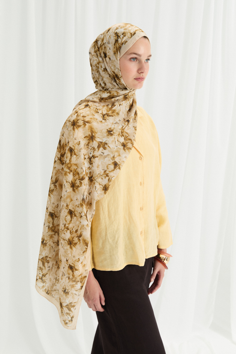Olivia Kraş Şal - Sarı - 2