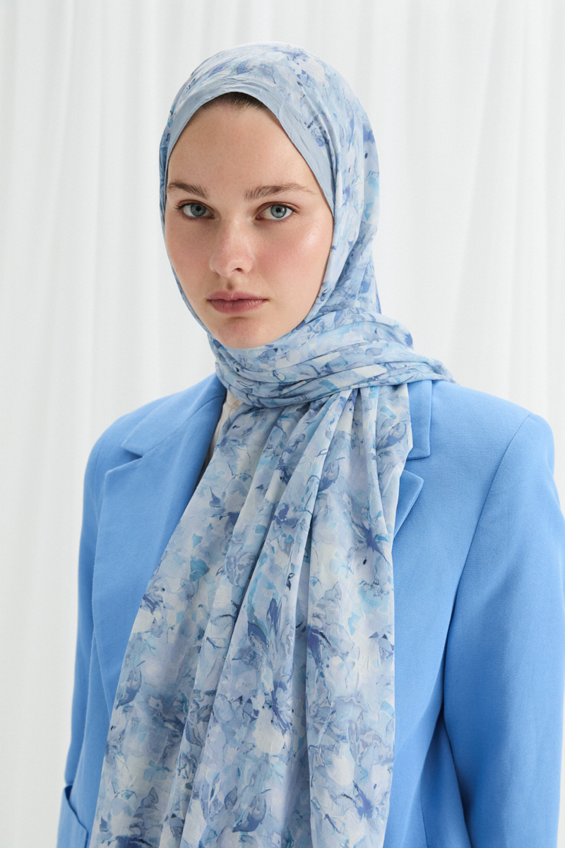 Olivia Kraş Şal - Bebe Mavisi - 4