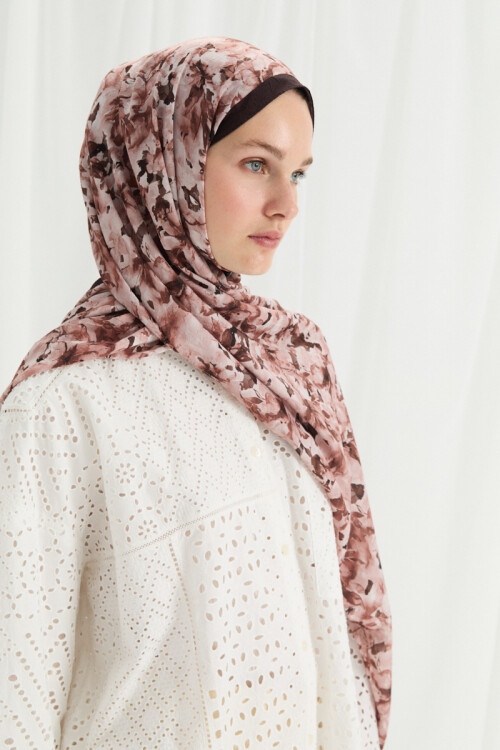 Olivia Kraş Şal - Kahve - Camellia Scarfs (1)