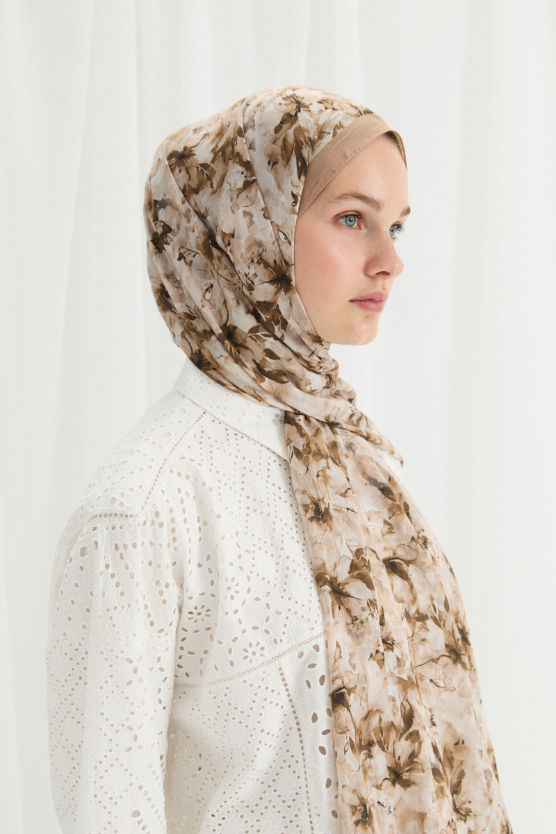 Olivia Kraş Şal - Kum - 3