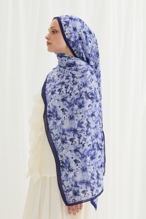 Olivia Kraş Şal - Lacivert - Camellia Scarfs (1)