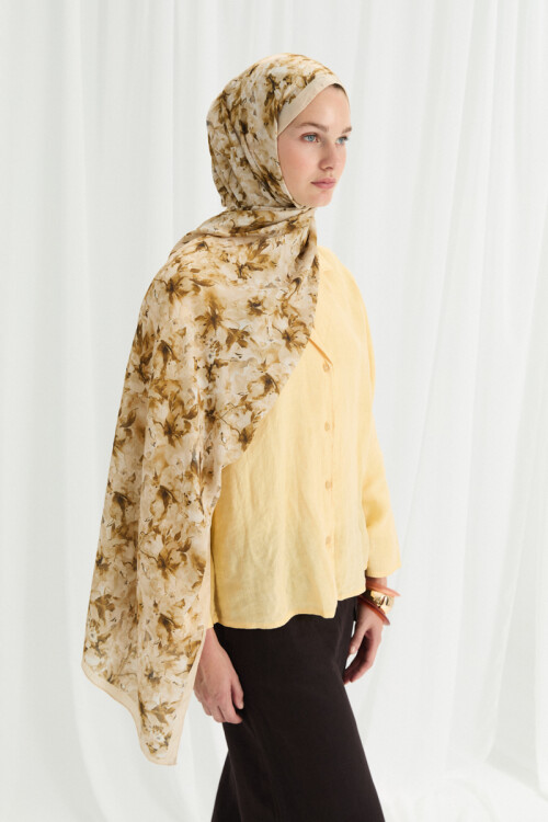 Olivia Kraş Şal - Sarı - Camellia Scarfs (1)