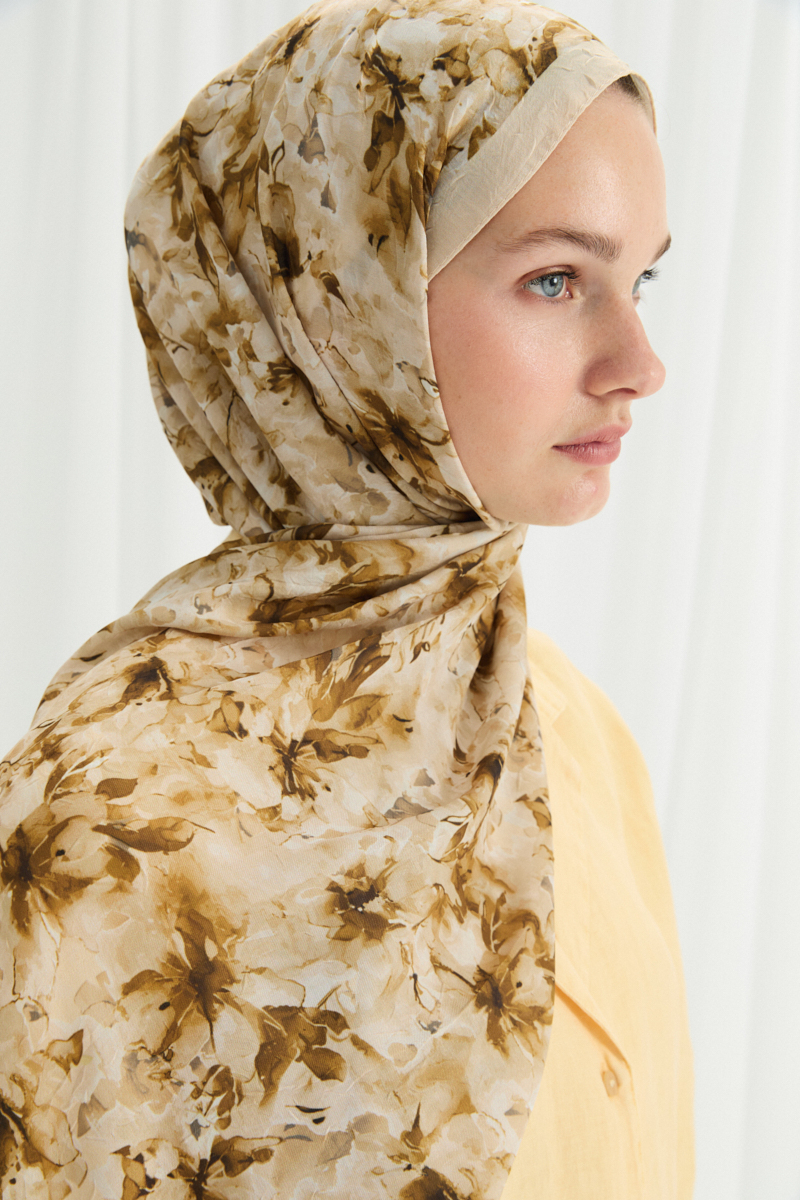 Olivia Kraş Şal - Sarı - 4