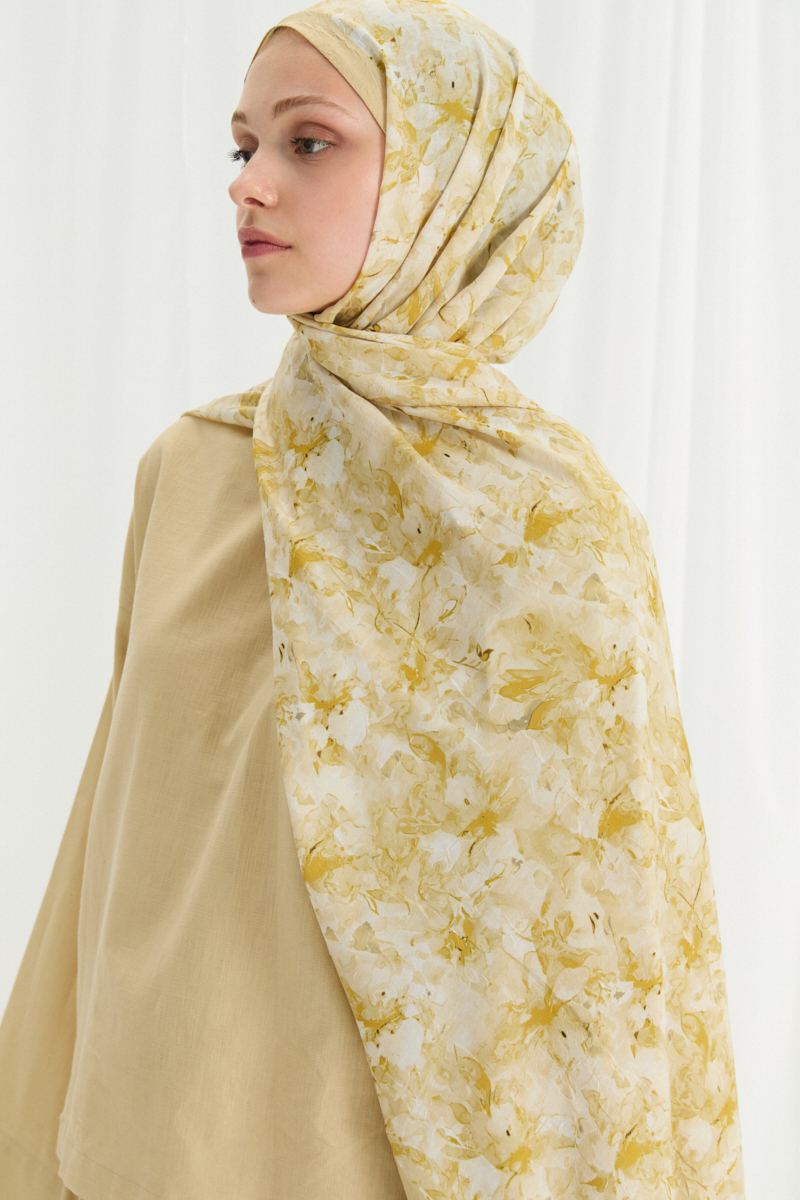 Olivia Kraş Şal - Tereyağ Sarısı - 4