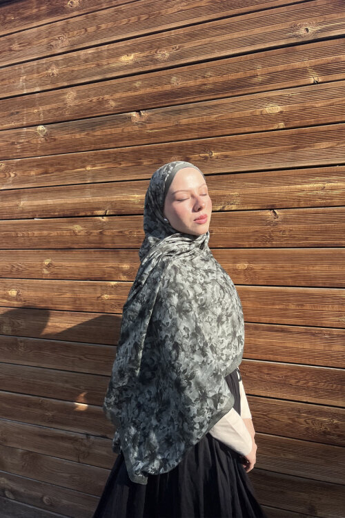 Olivia Kraş Şal - Yeşil - Camellia Scarfs (1)